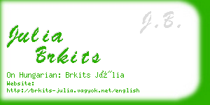 julia brkits business card